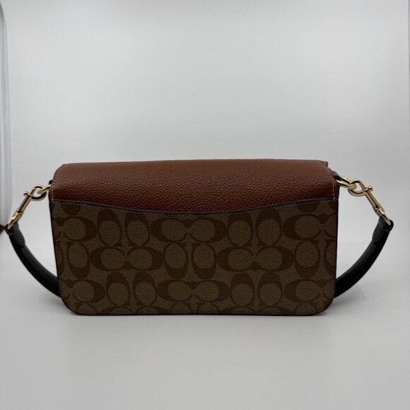 Coach Morgan Shoulder Bag Colorblock Signature Canvas Gold/Khaki Multi - Picture 6 of 6